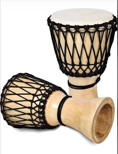 Djembe natural wood Musical Instrument